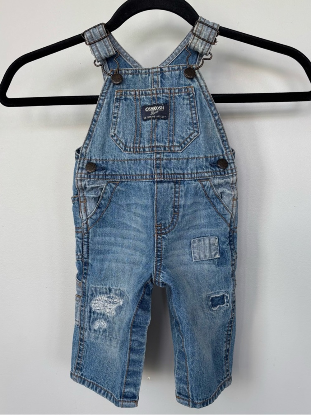 Oshkosh‎ Denim Overalls Size 6 Months